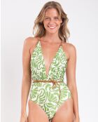 Capri Flow New Vegas groen badpak uit één stuk