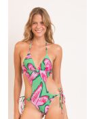 Comfy Parrots meerkleurige trikini uit één stuk