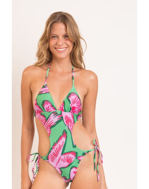 Comfy Parrots meerkleurige trikini uit één stuk