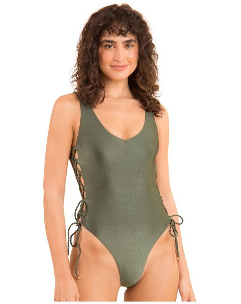 Zoe Croco groen badpak uit één stuk