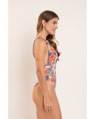 Garden Flower Anne paars badpak uit één stuk