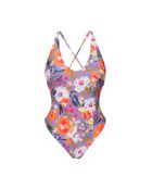 Garden Flower Sunny paars badpak uit één stuk