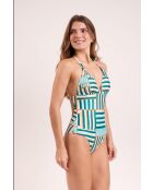 Bartel Mel blauw badpak uit één stuk