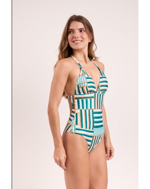 Bartel Mel blauw badpak uit één stuk