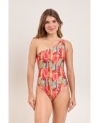 Sea Bloom Sienna rood badpak uit één stuk