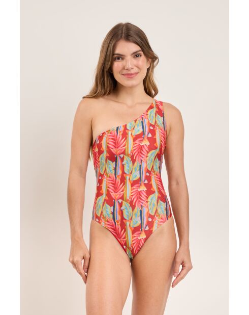 Sea Bloom Sienna rood badpak uit één stuk