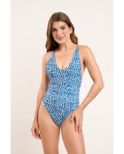 Sunny Chuva blauw badpak uit één stuk