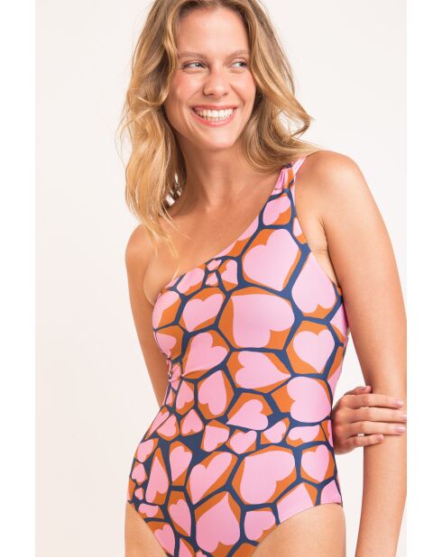 Santorini Amore roze badpak uit één stuk