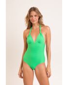 Mel Op Dots Energy groen badpak uit één stuk