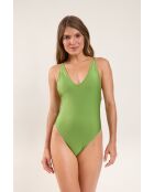 Sunny Shimmer Botanica groen badpak uit één stuk