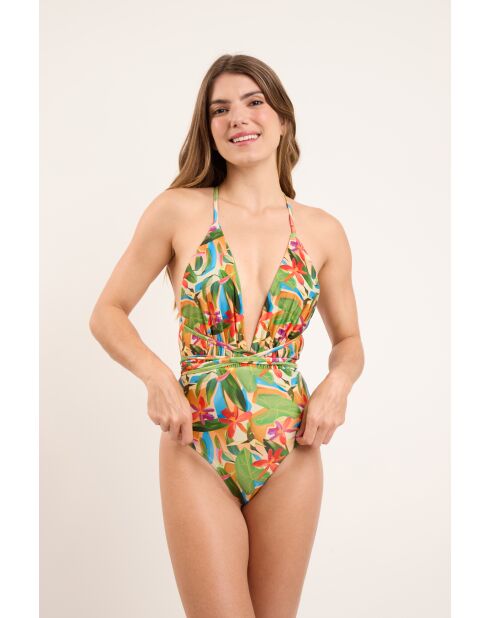 New Vegas Tropical groen badpak uit één stuk