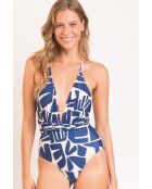 Traje de baño de una pieza New Vegas Pottery Navy