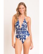 Traje de baño de una pieza New Vegas Pottery Navy