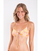 Top bikini da sogno giallo con cravatta