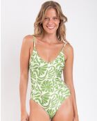 Costume da bagno intero verde Hype Flow