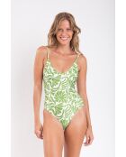 Costume da bagno intero verde Hype Flow