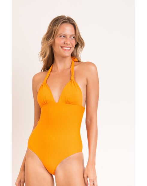 Mel Op Dots Mango oranje badpak uit één stuk