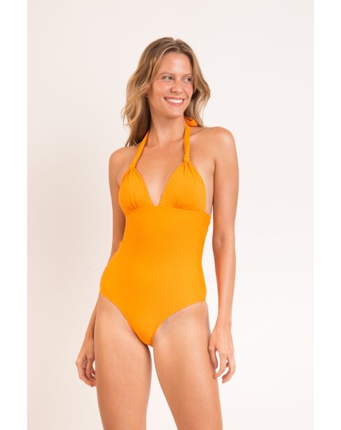 Mel Op Dots Mango oranje badpak uit één stuk