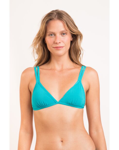 Blauwe triangelbikinitop van Malibu Atoll