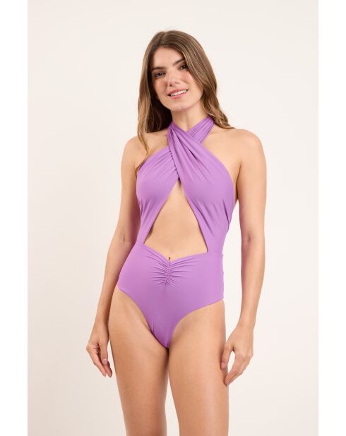 Maillot de bain une pièce Bio-Floreira Claire violet