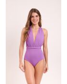 Bio Floreira Marina paars badpak uit één stuk