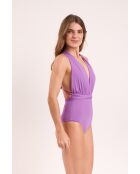 Bio Floreira Marina paars badpak uit één stuk