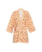 Kimono da spiaggia beige Mosaico