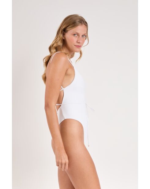 Costume da bagno intero Adele bianco e bianco