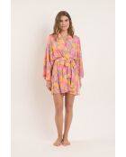 Kimono da spiaggia rosa Lyla