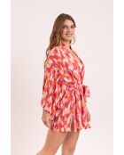 Kimono da spiaggia rosso Mirage