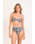 Mehrfarbiges Twist Ikat Bikinioberteil