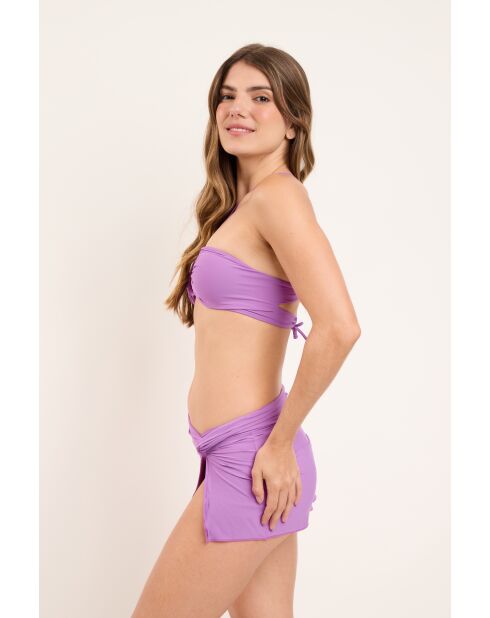 Bio Floreira lilafarbener Strandrock mit Krawatte