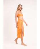 Laranjada Langer Bio-Strandrock mit Knoten in Orange