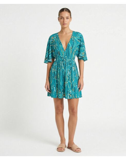 Mini abito verde pioggia