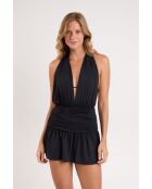 Mini abito nero scollato