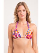 Lustiges mehrfarbiges dreieckiges Bikinioberteil