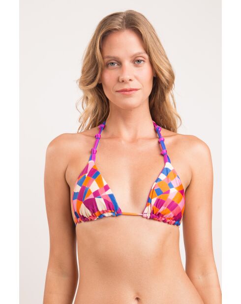 Lustiges mehrfarbiges dreieckiges Bikinioberteil