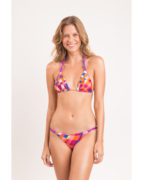 Lustiges mehrfarbiges dreieckiges Bikinioberteil