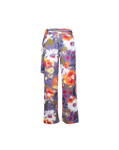 Pantaloni da spiaggia Purple Garden Flower Knot