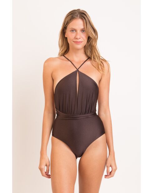 Traje de baño de una pieza New Vegas Shimmer Coffee brown