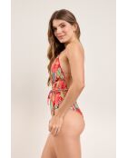 Maillot de bain une pièce Sea Bloom New Vegas rouge