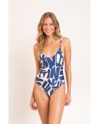 Hype Pottery marineblauw badpak uit één stuk