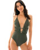 Croco New Vegas groen badpak uit één stuk