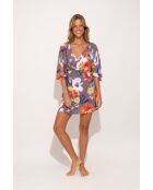 Purple Garden Flower kurzes Kleid