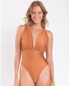 Costume da bagno intero marrone Riviera Nocciola