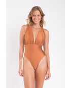 Costume da bagno intero marrone Riviera Nocciola