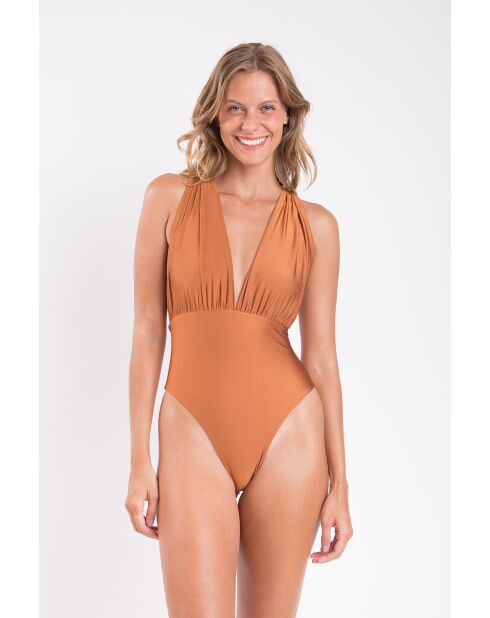 Costume da bagno intero marrone Riviera Nocciola