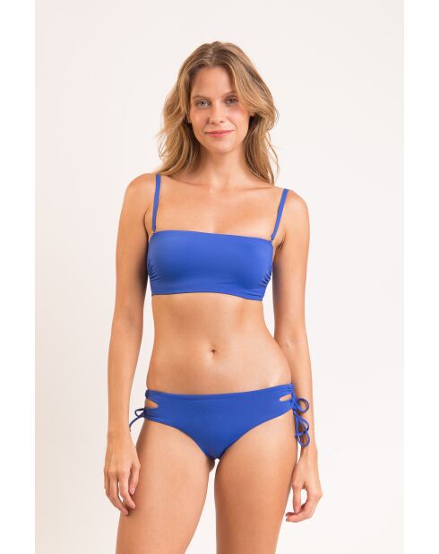 Top bikini a fascia Oceano con retro blu