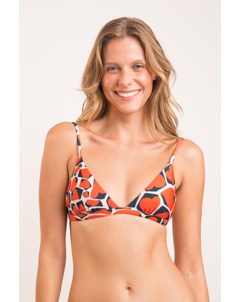 Amore rode bikinitop met vaste driehoek