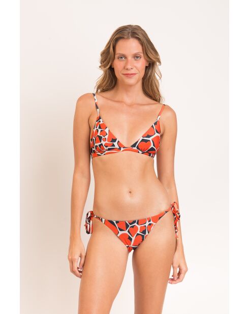 Amore rode bikinitop met vaste driehoek
